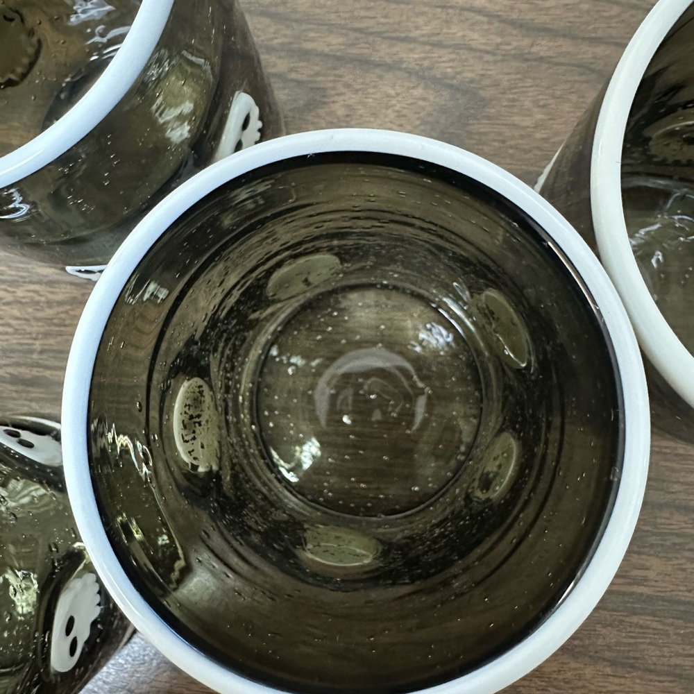 Pottery Barn Scary Squad Set 4 Skull Icon Drinking Glasses Tumblers Halloween - Picture 15 of 16